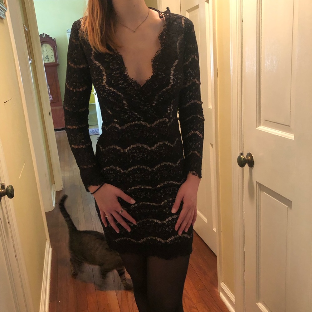 Black lace dress